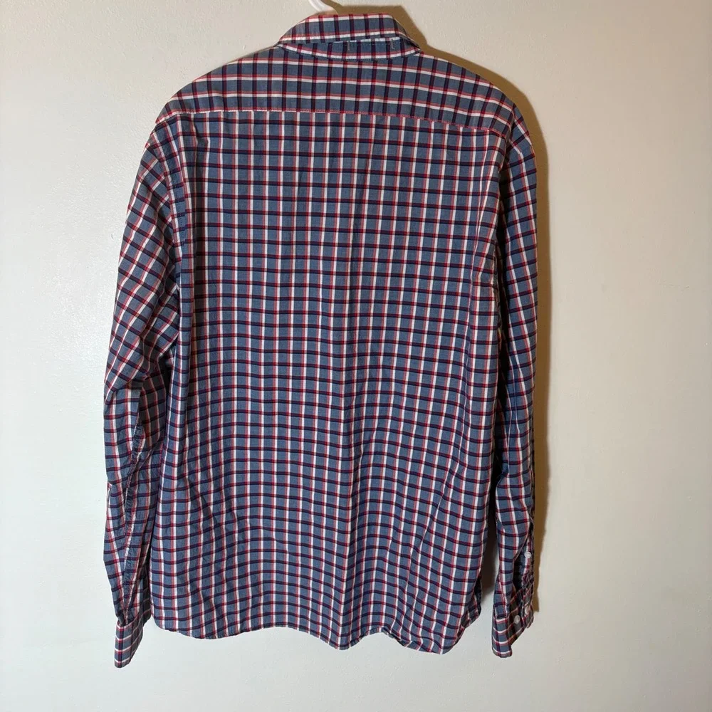 Banana Republic Slim Untucked Organic Soft-Wash Button Down Shirt Size‎ Large